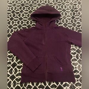 Y2K Glow Purple Heavyweight Zip-Up Hoodie Jacket